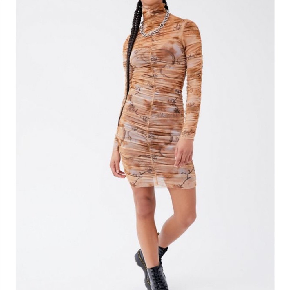 I.AM.GIA Amara Ruched Mesh Mini Dress